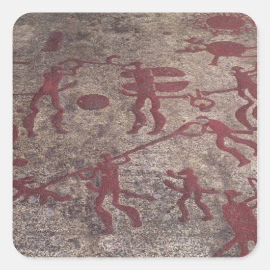 Sticker Carré Scène de chasse (Devant)