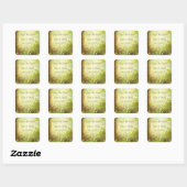 Sticker Carré Scène De Forêt Enchantée Enregistrer La Date (Feuille)