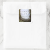 Sticker Carré Scène De Forêt Enchantée Enregistrer La Date (Sac)