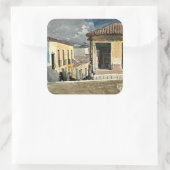 Sticker Carré Scène de la rue Santiago de Cuba (Sac)