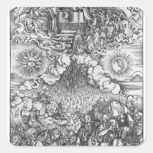 Sticker Carré Scène de l'Apocalypse (Devant)