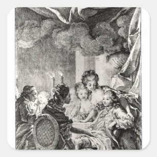 Sticker Carré Scène de 'L'Ingenu' par Voltaire