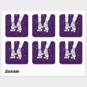 Sticker Carré Scène de l'univers de patinage à rouleaux. (Feuille)