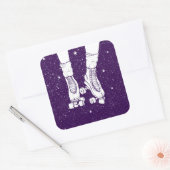 Sticker Carré Scène de l'univers de patinage à rouleaux. (Enveloppe)