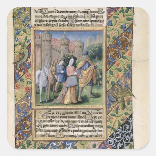 Sticker Carré Scène des Heures de Louis d'Orléans (Devant)