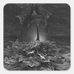 Sticker Carré Scène "du givre du marin antique" 2