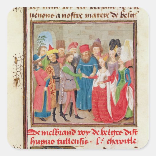 Sticker Carré Scène du mariage (Devant)