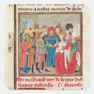 Sticker Carré Scène du mariage