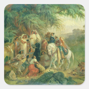 Sticker Carré Scène folklorique dans le pic d'Orizaba, Mexique