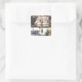 Sticker Carré Scène hivernale (Sac)