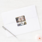 Sticker Carré Scène hivernale (Enveloppe)