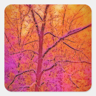 Sticker Carré Scène Impressionniste Pastel