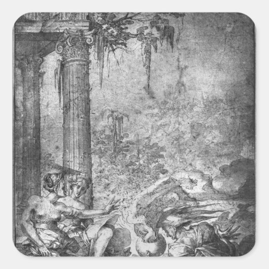 Sticker Carré Scène magique (Devant)