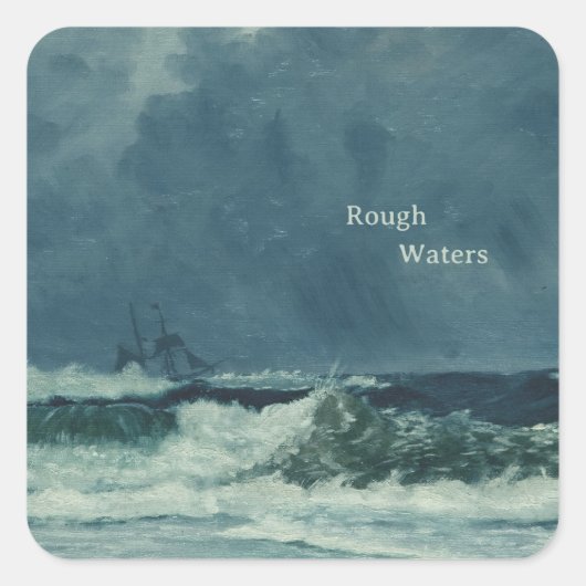 Sticker Carré Scène maritime marine (Devant)