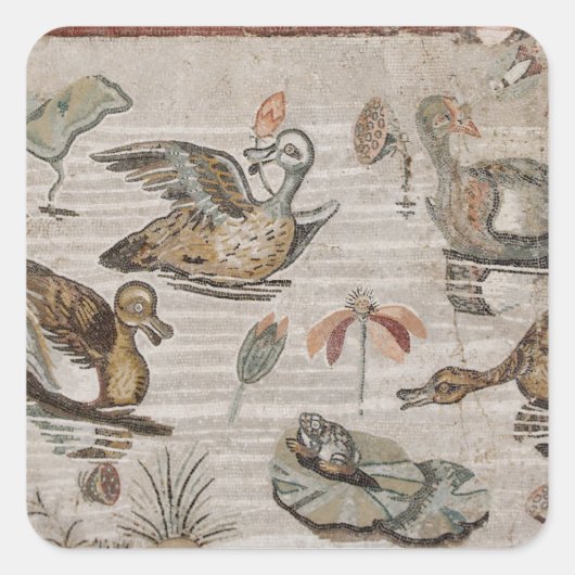 Sticker Carré Scene of waterfowl on the Nile (Devant)