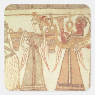 Sticker Carré Scène rituelle de culte