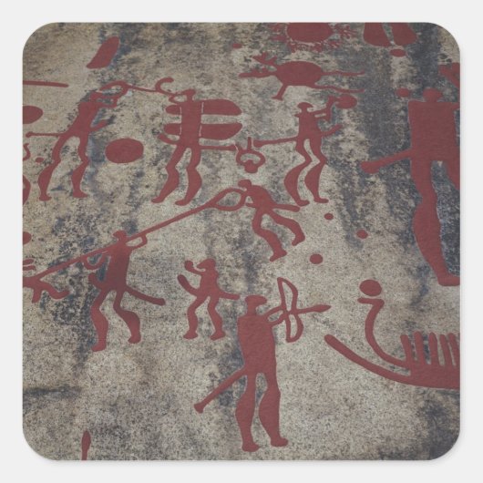 Sticker Carré Scènes de chasse (Devant)