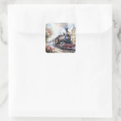 Sticker Carré Scenic Landscape a Victorian Train (Sac)