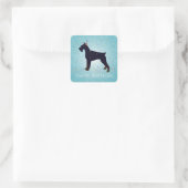 Sticker Carré Schnauzer Géant Joyeux Design d'anniversaire (Sac)