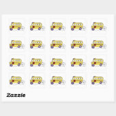 Sticker Carré School Bus (Feuille)