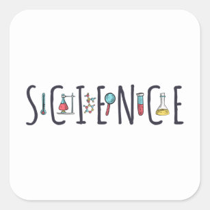 Sticker Carré Science