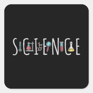 Sticker Carré Science
