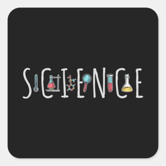 Sticker Carré Science (Devant)