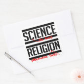 Sticker Carré Science = faits et religion = faits alternatifs (Enveloppe)