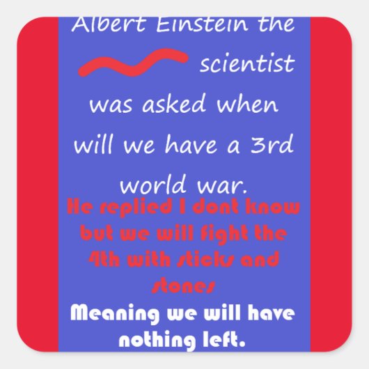 STICKER CARRÉ SCIENCE MATH ÉDUCATION MOTS POÈMES (Devant)