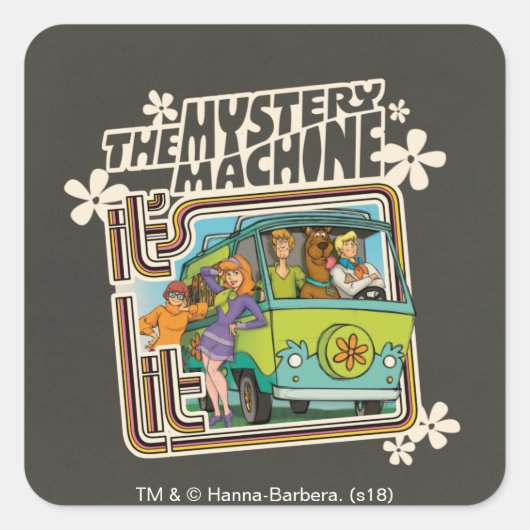 Sticker Carré Scooby-Doo | "C'est Lit" Mystery Machine Graphic (Devant)