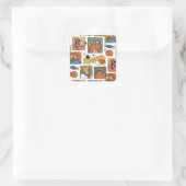 Sticker Carré Scooby-Doo Halloween Photos Pattern (Sac)