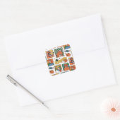 Sticker Carré Scooby-Doo Halloween Photos Pattern (Enveloppe)