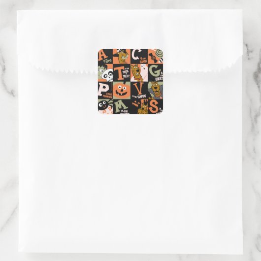 Sticker Carré Scooby-Doo | Motif Halloween (Sac)