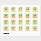 Sticker Carré Scooby-Doo Mystery Machine "Peddle to the Meddle" (Feuille)