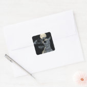 Sticker Carré Scooby-Doo Noir Haunted Mansion Graphisme (Enveloppe)