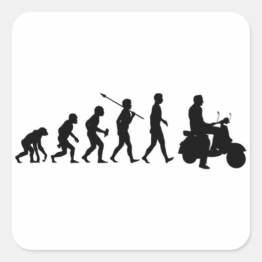 Sticker Carré Scooter Rider (Devant)