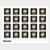 Sticker Carré Scootin super Boot Éffrayant Ghost Halloween Retro (Feuille)