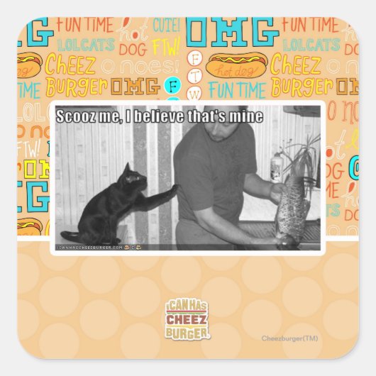 Sticker Carré Scooz moi, je crois que c'est le mien (Devant)