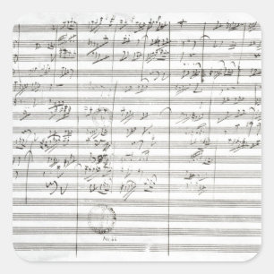 Sticker Carré Score pour le 3ème mouvement du 5ème symphonie