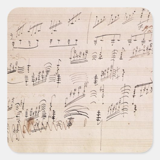 Sticker Carré Score sheet of 'Moonlight Sonata' (Devant)