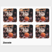 Sticker Carré Scoring de basket-ball (Feuille)