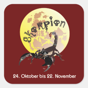 Sticker Carré Scorpion 24 octobre au 22 novembre