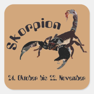 Sticker Carré Scorpion 24 octobre au 22 novembre