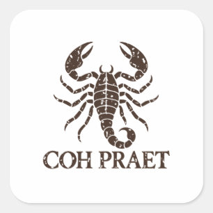 Sticker Carré Scorpion de la Garde prétorienne en pigment ancien