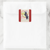 Sticker Carré Scottie dog Valentine Scottish Terrier (Sac)