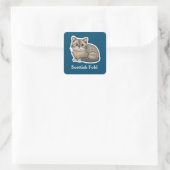 Sticker Carré Scottish Fold (Sac)