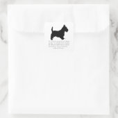 Sticker Carré Scottish Terrier Keepsaké - chien mâle (Sac)