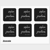 Sticker Carré Script Black | Wedding (Feuille)