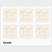 Sticker Carré Script chic | MERCI MARIAGE (Feuille)