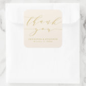 Sticker Carré Script chic | MERCI MARIAGE (Sac)